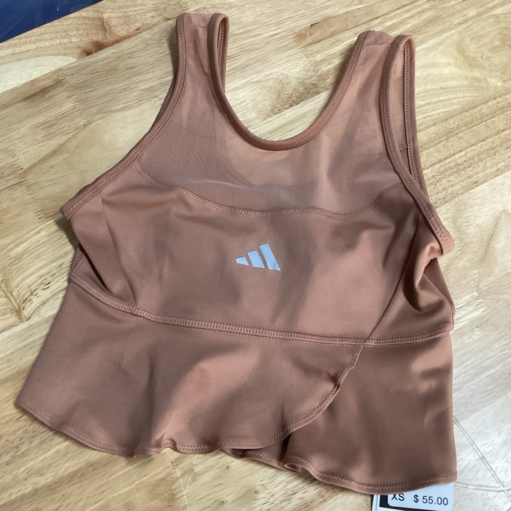 NWT‎ ladies Adidas Running Aeroready performance tank Beige XS